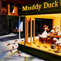 Muddy Duck poster illustration